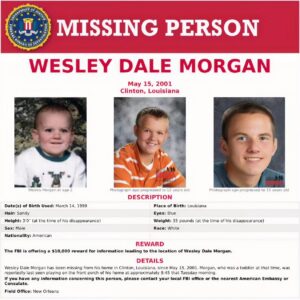 Derrick Levasseur Instagram - Episode 27 is now out on audio wherever you get your podcasts! On the morning of May 15th, 2001, Ruby Havard reported her two-year-old son, Wesley Dale Morgan, missing. According to her account, Wesley had been playing outside on the front porch while she went inside to prepare some food. When she returned just five minutes later, Wesley was gone. Authorities immediately launched a widespread search, initially believing Wesley might have wandered into the woods. However, as days passed without any sign of the toddler, authorities began to theorize that he had been sold in an illegal adoption, kidnapped or even murdered. Despite a thorough investigation, no trace of Wesley has ever been discovered. It's been more than 22 years since Wesley went missing, and investigators are still searching for him.

#Truecrime #podcast #truecrimepodcast #truecrimecommunity #unsolved #coldcase