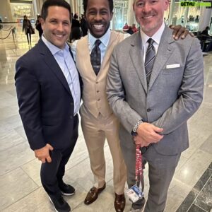 Desmond Howard Instagram - Just 3 Michigan Men getting together after a long night at work.
#NFLDraft
#GoBlue
#sayitwithyourchest