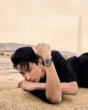Desmond Tan Instagram - It's an immense honor to be a part of the @Zenithwatches family! My inaugural Watches and Wonders journey with Zenith will forever hold a special spot in my heart! 🧡 

This trip profoundly immersed me in a deeper appreciation for all Zenith timepieces. Like the DEFY Extreme Diver, with a legacy tracing back to 1969 and fueled by the El Primero 3620-SC automatic high-frequency manufacture calibre, it embodies horological excellence. The smooth sweep around the dial is an art in itself! 

@Zenithwatches #Zenith #ZenithElPrimero #ZenithDefyExtremeDiver #Defy #TimeToReachYourStar #WatchesandWonders