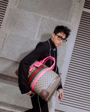 Desmond Tan Instagram - Swinging through life, one spin at a time! Ready to take flight? 🛫 

#GucciValigeria @gucci