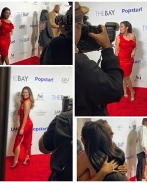 Devanny Pinn Instagram - Congratulations to The G! Gregori, Mike, Kristos and everyone at @thebaytheseries for their Emmy nomination and incredible-inspiring work.
 It's rare to work among talented people who are also so kind-hearted, it's such a pleasure to cheer you on 💖 

#bingethebay #awardseason #fyc #emmys #goodfriendsgoodtimes #winwin 
@gregorijmartin

Dress by @prettylittlething 
Shoes @badgleymischka 
Pics GettyImages / RomanMedia