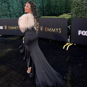 Devanny Pinn Instagram - Few more pics from #primetime #Emmys 
Was fun to attend the show for the first time on their 75th anniversary and experience the tribute to iconic programming over the years.
 Loved seeing friends old n new, learning a new corner of our biz and celebrating creatives. Ty to @shekharrahate and @romanmediainc for such a fun collaboration 💗 

Watch for my directorial debut ##TheBlackMass coming Feb 27 and first word on my new show coming soon too!
#Emmys2024 #actress #filmfatales #Screamqueen #awardseason #almostfamous #couturedress #PINNing 

👗 by @shekharrahate 
👠 by @badgleymischka
Hair by @vivalamane 
@televisionacad @foxtv