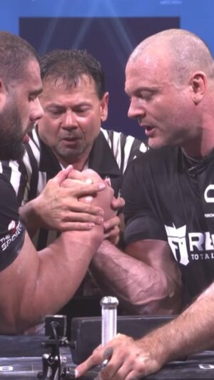 Devon Larratt Instagram - Levan Saginashvili VS Devon Larratt 
-
THE REMATCH
-
4|20
-
East VS West 12
-
@east_vs_west_armwrestling_ 
- 
Brought to you by: @coresportsworld
@esncom 
@goldstarcoffee 
@vitacellbiologics 
-
@devlarratt 
@levansaginashvili