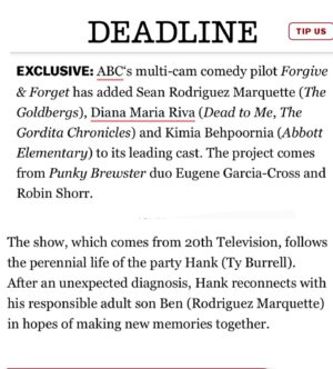 Diana Maria Riva Instagram - Been sitting on this for a minute… Excited to finally share. .. 🎥 📺 ✨ #forgiveandforget 

-•
•
#latinasactingup 
#abc