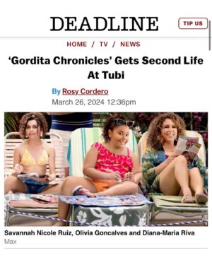 Diana Maria Riva Instagram - Ohhhh HAPPY DAY!!! THRILLED to receive the news that our beloved #GorditaChronicles Sn.1 will be available now on @tubi as of March 29th!! When the episodes were pulled off the shelf, it was added heaviness to the injury of having this wonderful show cancelled. I get asked all the time where can it be found... AND now it has a home!!!
REPRESENTATION MATTERS!! WEPAA!🇩🇴✊🏽💃🏽

#latinos #latinas
#representationmatters