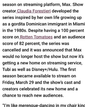 Diana Maria Riva Instagram - TV shows get cancelled all time. But it cannot go without being highlighted that Latino/ne centered series’ are cancelled at a vastly higher rate than non-Latino/ne shows. EVEN when they are a numbers success. I’m happy #GorditaChronicles has a home for more to enjoy or re-enjoy!!! The bottom line is, as a community we have to get louder and more united to protect our shows/films/series … Representation matters!! Thank you @hip_latina for sharing a little insight on the behind the scenes!!! ENJOY THE SHOW!!!😘🇩🇴❤️For full article- link in bio!!! 
•
•
#latinos
#latinas 
#latine
#latinasactingup 
#gorditachronicles 
#representationmatters