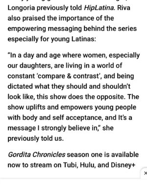 Diana Maria Riva Instagram - TV shows get cancelled all time. But it cannot go without being highlighted that Latino/ne centered series’ are cancelled at a vastly higher rate than non-Latino/ne shows. EVEN when they are a numbers success. I’m happy #GorditaChronicles has a home for more to enjoy or re-enjoy!!! The bottom line is, as a community we have to get louder and more united to protect our shows/films/series … Representation matters!! Thank you @hip_latina for sharing a little insight on the behind the scenes!!! ENJOY THE SHOW!!!😘🇩🇴❤️For full article- link in bio!!! 
•
•
#latinos
#latinas 
#latine
#latinasactingup 
#gorditachronicles 
#representationmatters
