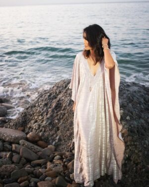 Diane Mizota Instagram - That caftan life.  @ripleyrader #ss20 #parttimemodel 😆 #caftandress