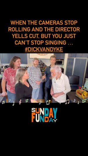 Dick Van Dyke Instagram - When the cameras have all stopped rolling and the crew is packing up but you just can’t stop singing … 🎵 #dickvandyke 
We hope you enjoyed the beautiful @cbssundaymorning segment today! Stay tuned for a few more behind the scenes gems from this fab interview with @thattracysmith 
.
#cbssundaymorning #tracysmith #dickvandykeshow #keepmoving #marypoppins #dickvandyke98 #behindthescenes #backstagesecrets #songanddance #familytime #singalong #happyplace #kitcheninspiration #couplegoals #soulfood #chittychittybangbang #gotosleeplittlebaby #barbershopquartet #dickvandykeandthevantastix