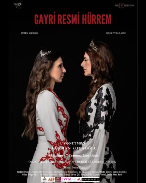 Dilek Yorulmaz Instagram - GAYRİ RESMİ HÜRREM LONDRA’DA / UNOFFICIAL ROXELANA IS IN LONDON

Date / Tarih : 9th of Junet 2pm / 6pm.
Location / Mekan : Old Church 
Stoke Newington Church St, London N16 9ES

Size sarayla ilgili bir hikaye anlatacağız. Bir gün Osmanlı’nın sarayına Ukrayna asıllı Roxalana gelmiş. Ardında bıraktığı ailesine çok üzülen ve acılar çeken bu cariye Kanuni Sultan Süleyman’ın kabini kazanarak ilk kez ona resmi nikah kıydıran kadın olmuş. 1558’de dünyaya veda edene kadar bir döneme damgasını vuran Hürrem Sultan’ın haremdeki entrikalarla dolu unutulmaz hikayesine tanık olacaksınız. Haremdeki bir cariyeden koskaca imparatorluğu yöneten bir sultana dönüşmenin gayrı resmi hikayesi karşınızda. 
.
.
.
We will tell you a story about a palace. One day, a woman of Ukrainian origin named Roxalana arrived at the Ottoman palace. Deeply saddened and suffering from leaving her family behind, this concubine won the heart of Sultan Suleiman the Magnificent and became the first woman to have a formal marriage with him. Witness the unforgettable story of Hürrem Sultan, who left her mark on an era with the intrigues in the harem until she bid farewell to the world in 1558. Here is the unofficial story of how a concubine from the harem transformed into a sultan who ruled a vast empire.
.
.
.

Yönetmen / Director : Gökhan Kocaoğlu 

Yazan/ Writer : Özen Yula

Oynayanlar/ Cast : Petek Kırboğa & Dilek Yorulmaz

Kostüm Tasarım/ Costume Designer: Zeynep Kartal

Fotoğraf/ Photograph / Poster Design: Nilay İşlek

Müzik/ Music: Selçuk Yılmaz

Maske tasarım/ Mask Designer: Cansu Akdeniz

Video/ Video: Müge Bakır

Yönetmen Yardımcıları Asistant Director: Büke Erkoç , Sabire Çil

Bendir/ Bendir: Ülkü Coşkun

Vokal / Vocal: Şeyda Aksu Kurt
.
.
.
Destekleri için sponsorlarımıza teşekkür ederiz. / We thank our sponsors for their support.
@abstransport 
@kervansofrasi_
@velinabeauty 
@fieldseat.london 
@zeynepkartalofficial 
@beauticianevita 
#akademiaccountancy
.
.
.
Bilet için link profildedir. / Link for tickets is in profile.