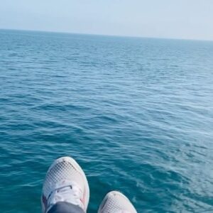 Dilshad Vadsaria Instagram - Last run until next time. Too much to say. Too much rage, anger, pain. But the ocean always sees me through. 
So today, I sat and watched her. Calm, peaceful, emerald.
Gathering my thoughts. Helping me understand how vast she is, nature. Here to stay. While we are truly nothing in comparison. No answers. Just…something I know…while I gather my thoughts.