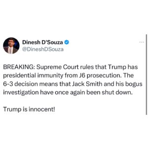 Dinesh D'Souza Instagram - This trial is a sham and the American people KNOW it
