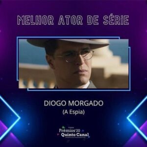 Diogo Morgado Instagram - Muito, mas muito obrigado ao @quintocanal pela distinção que muito me honra.
 “A Espiã” foi de facto um grande projecto de ficção e foi especial para mim compor esta personagem. Quero também dar os parabéns à grande @danielaruah pela vitória na sua categoria assim como @Ukbar pela premiação da série. 
Obrigado mais uma vez ao @quintocanal por dar destaque ao que de melhor se faz no país assim como ter a coragem de premiar num país que o faz tão pouco. 
Por último obrigado aos meus colegas actores da série que fizeram deste projecto algo de excelência e a todos vocês que assistiram e deram o vosso apoio. Obrigado