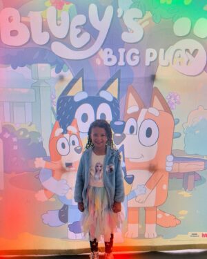 Dion Dublin Instagram - Bluey with Mrs Ruby 👏🏾 not sure who enjoyed it more 🤣 @officialblueytv #bluey