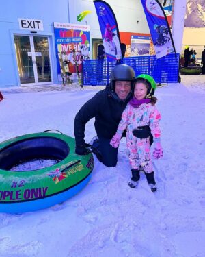 Dion Dublin Instagram - Snow ⛄️ fun with the girls @chillfactore took no prisoners in the Sledge Race 🤣😆🤣😆