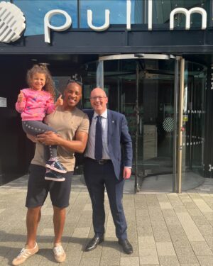 Dion Dublin Instagram - Sneaky night away with my little one. Thanks to Neil and the staff at @pullman_liverpool for looking after us 👏🏾