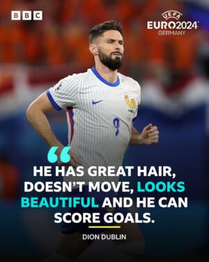 Dion Dublin Instagram - 😍 Dion Dublin is a BIG fan of Olivier Giroud

#bbcfootball #euro2024 #france #giroud