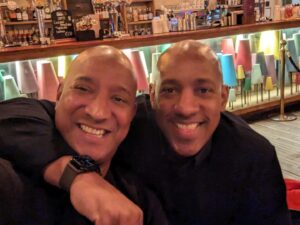 Dion Dublin Instagram - Great catch up with the brothers last night! NUFF Scoops 🍻To-Bloodklart