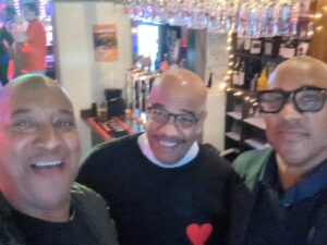 Dion Dublin Instagram - Great catch up with the brothers last night! NUFF Scoops 🍻To-Bloodklart