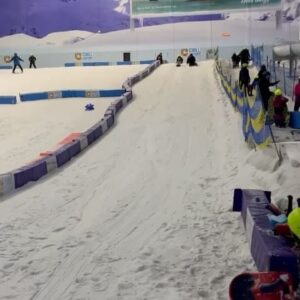 Dion Dublin Instagram - Snow ⛄️ fun with the girls @chillfactore took no prisoners in the Sledge Race 🤣😆🤣😆