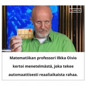 Dmitry Puchkov Instagram - ДЮ, привет из Финляндии! 
Вас тут теперь знают как Илкка Ойвио — выдающегося финского профессора математики, который разработал алгоритм для автоматического зарабатывания денег. Местные разводилы ловко используют ваш образ.