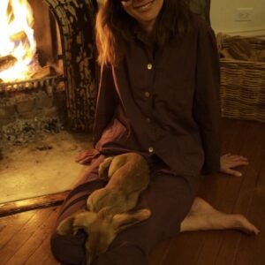 Dolly Wells Instagram - I love my pajamas made by my very talented sister. Order bespoke pieces from @cissysnightwear