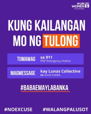 Dolly de Leon Instagram - 1 in 3 women experience violence throughout their lifetime. Yet, violence against women and girls is still the most pervasive human rights violation globally. 
#noexcuse #walangpalusot #babaemaylabanka #16days #notogbv

@unwomen @unwomenasia