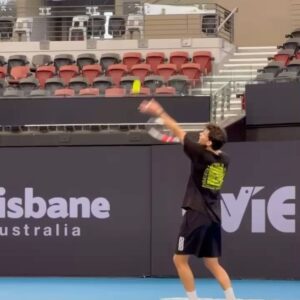 Dominic Thiem Instagram - Happy with my first win today! 💪 
Also, had some great practice sessions in the last couple of days! 🔥
