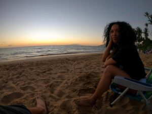 Dominique Domingo Instagram - Maui on my mind 🌊🌞🌺🌈🏝 Been day dreaming about it since I went in February. The smell of the air, the warm and healing ocean water, the sunsets…just the energy of ease in simply living. I want to go back. So, that’s what I’m gonna do 💁🏾‍♀️Who says you can’t go to Hawaii twice in a year😏 MAUI I’m coming back for you soon💙