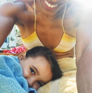 Dominique Domingo Instagram - Always & Forever 🤍

#Tati #AuntieLife #MyNieceIsANugget #Family #Love #QualityTime