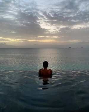 Dominique Domingo Instagram - Mother Nature I am forever in awe of your existence. 

#Nature #Ocean #Sky #Clouds #Sunset #Water #Gaze #Healing #Oneness #Connected #Waves #Beauty #Spirit #Soul #Love #Gratitude #Abundance #Travel #Antigua #SheerRocks #Journey #Appreciate #Present