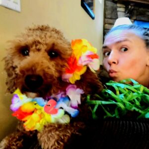 Dominique Swain Instagram - Tiki Dog!!!