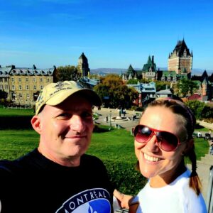Dominique Swain Instagram - Quebec in the Fall, now it's back to Montreal! Had some honeysuckle blackberry sorbet with my honey and took in Chateau Frontenac over the St. Lawrence River. And someone caught a unicorn.
