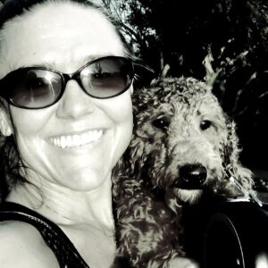 Dominique Swain Instagram - I never dreamed that a twelve pound Snickerpoodle would need a size large vest. 

Fat shaming, so rude.