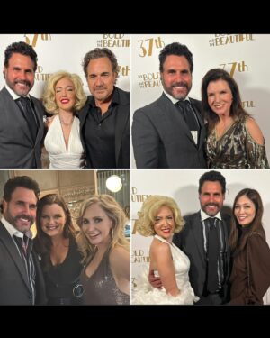 Don Diamont Instagram - Really fun night celebrating with everyone at the 40’s themed @boldandbeautifulcbs ‼️37th Anniversary Party‼️Even Marilyn Monroe had to get in the action.😍 Great job putting it together @evabasler 👏🏼👏🏼👏🏼 My parking ticket found its way onto the red carpet. Can you find it????😂 Thanks for the PERFECT SHIRT @danromashirts ❤️ Love you guys!!!