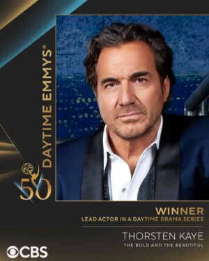Don Diamont Instagram - Great night with my stunning @cindyambuehl at the 50th Annual @daytimeemmys ! CONGRATS to our very own @boldandbeautifulcbs winners ‼️🏆 @iamthorstenkaye @jacquelinemwood_1 🏆‼️ So fun presenting with the beautiful, @bbheathertom !!! 😀❤️