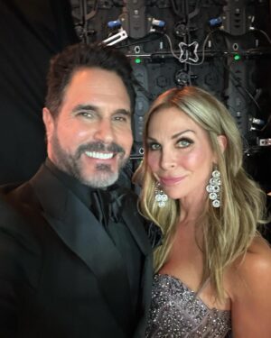 Don Diamont Instagram - Great night with my stunning @cindyambuehl at the 50th Annual @daytimeemmys ! CONGRATS to our very own @boldandbeautifulcbs winners ‼️🏆 @iamthorstenkaye @jacquelinemwood_1 🏆‼️ So fun presenting with the beautiful, @bbheathertom !!! 😀❤️