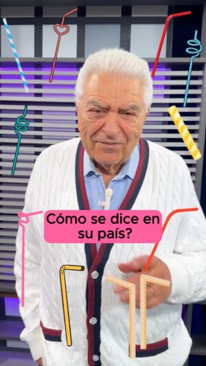 Don Francisco Instagram - El español es una lengua muy versátil, sobre todo al comparar los diferentes nombres que les conferimos a un mismo objeto, según el país donde nos encontremos. 
Estos son algunos ejemplos. 

#popote #pajita #cañita #absorvente #straw #bombilla