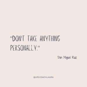 Don Miguel Ruiz Instagram - 📸 @life.coach.laura
・・・
“Don’t take anything personally”

💡Share this with a friend that needs the reminder

This agreement is one I have to remind myself often. It’s from the book The Four Agreements by Don Miguel Ruiz. 

If you haven’t read it, I highly recommend it. 

For example one of your colleagues overreacts or your boss is suddenly extra critical. Remind yourself not to take it personally. 

It’s easy to forget those around us also have situations going on in their lives that might lead them to react in a way we don’t expect or agree with 

By repeating this agreement to yourself you free yourself of their opinions and actions. What others say and do is just a projection of their own reality. It has nothing to do with you. 

It will allow you to focus on yourself and your actions. Allowing you to stay true to your values and purpose without being affected by others’ opinions and behaviors. 

What do you think about this agreement?  Do you practice this?

#findyourpurpose #thefouragreements #inspirationalquotes #coachforwomen