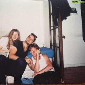 Donal Logue Instagram - Hollywood ‘92 with me dear mucker @pauldirects and Erin. Those were the halcyon days pre kids when we’d pound coffees, smoke Marlboros, connive about what we wanted to make, ride motorcycles, and strive to create stuff. Paul is now hitting it hard with features. Erin is back in Texas I believe and sorely missed in these parts.