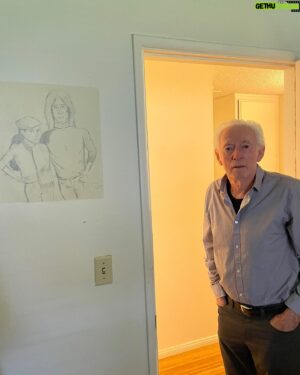 Donal Logue Instagram - Went down to my hometown of El Centro, California to see my pops. Hidden behind an old bookshelf was a wall drawing of John and Yoko I did when I was eleven that my dad painted around so he could save it. I don’t know why I stopped drawing, it used to give me so much joy. It was good to be in the desert again.