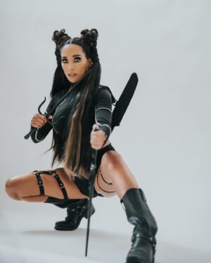 Donna Benedicto Instagram - Filipino squatting into your nightmares ⚔️ 🥷 #iykyk 
.
📸 & creative director: @yazbeckistan 
MUA: @megandfisher 
HAIR: @thereelashley 
STYLIST: @gofornicolecostumes
.
#studiophotography #vancouverphotographer #photoshoot