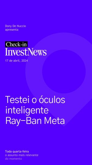 Dony De Nuccio Instagram - Testei o surpreendente Ray-Ban Meta, o óculos que tira foto, grava vídeo, faz live, toca música e tem até inteligência artificial. 
O que eu achei, o que mais chamou minha atenção e por que eu vou devolver? 
É o que eu conto neste episódio do Check-in! 
(Aliás, cheio de exemplos de fotos e vídeos gravados com o óculos, para você avaliar também!). 
.
Apresentação @donydenuccio
Programa Check-in
@investnewsbr 
.
#checkin #investnews #rayban #meta #inteligenciaartificial #ia #raybanmeta #smartglasses