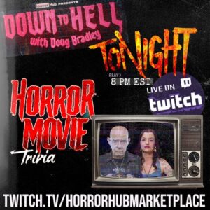 Doug Bradley Instagram - If you’re having trouble saying goodbye to Spooky season, join us for some Horror movie trivia tonight. 🎃 👻 
•
Watch, play and join the chat, live tonight at 8pm EST ⛓
🔥Watch for FREE on HorrorHub’s Twitch channel, where you can ask questions, participate in giveaways and chat with other viewers. 🔥
Twitch.tv/horrorhubmarketplace
•
#downtohell #dougbradley #horrorhub #twitch #hellraiser #pinhead #clivebarker #horror #halloween #horrortrivia
