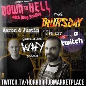 Doug Bradley Instagram - True Crime night! 
Posted @withregram • @horrorhubmarketplace Get ready to go Down To Hell with us tomorrow!! We are going to be joined by @generationwhypodcast 😈
🔥Watch for FREE on HorrorHub’s Twitch channel, where you can ask questions, participate in giveaways and chat with other viewers. 🔥

- -
Tell all of your friends and let’s fill the room!!
- -
https://twitch.tv/horrorhubmarketplace 
- -
#generationwhy #truecrime #dougbradley #hellraiser #pinhead