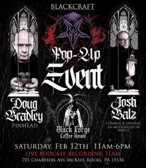 Doug Bradley Instagram - I’ll be joining @blackcraftcult and @joshbalz at @blackforgeshop in Pittsburgh on February 12th at 11am, for a live recording of the Witching Hour podcast. Stop by, get caffeinated and say hello! 🤘🏼☕️
#blackcraft #blackforgecoffeehouse #pittsburgh #joshbalz #witchinghour #pinhead #hellraiser