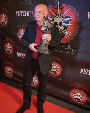 Doug Bradley Instagram - Honoured and humbled to be the recipient of this year’s Lifetime Achievement Award from New York City Horror Film Festival and also to be at the US Premiere of Thorns with Doug Schulze and cast and crew to close the Festival on Sunday. 
Congrats to Doug & co, and thanks to Ronnie Hein, Tony Timpone and everyone at the Festival.
.
#newyorkhorrorfilmfestival
@newyorkcityhorrorfilmfest