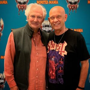 Doug Bradley Instagram - Jesus wept!⛓ 
Always a pleasure to reunite with the great Mr. Robinson! Thank you to Dave Hagan, his staff, and everyone who turned out for @monstermaniacon 51 in Hunt Valley, Maryland this weekend. 
•
#monstermania  #horrorcon #jesuswept #andrewrobinson #hellraiser #larrycotton #dougbradley #pinhead