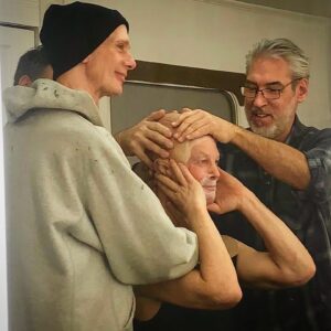 Doug Jones Instagram - Appreciation Post!!
The actor who portrayed Su’kal in those final episodes of @startrekcbs Discovery season 3 was none other than vaudevillian/ clown/ mime/ and film legend Bill Irwin.
.
To share camera time with him was a dream come true for me! If you are unaware of his lengthy career, he’s easy to look up on your webbernet device! (A fun YouTube rabbit hole for starters!).
.
Pictured with both of us before/during makeup application by our season 3 head of prosthetics, the brilliant @mikesmithson_makeup , then swipe to see the full looks.
.
#startrekdiscovery #startrek #space #thefinalfrontier #boldlygo #outerspace #spacetravel #spaceopera #kelpien #saru #sukal #billirwin #dougjones #actors #actorslife #vaudeville #stage #screen #sciencefiction #scifi #scifitv #sciencefictiontv
