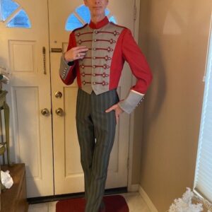 Doug Jones Instagram - Thank you @saturnawards for blessing me with another statuette for Best Supporting Actor in a TV Series, AND for blessing our show @startrek Discovery with Best Science Fiction Series (see photo with our divine showrunner Michelle Paradise)
.
My outfit: A 1980’s marching band uniform jacket, early 1900’s steampunk trousers, and 1970’s disco shoes, thanks to thrift stores and @clockwork_ctr ).
.
#saturnawards #saturnawards2021 #awardshow #award #startrek #startrekdiscovery #saru #kelpien #alien #actor #actorslife
